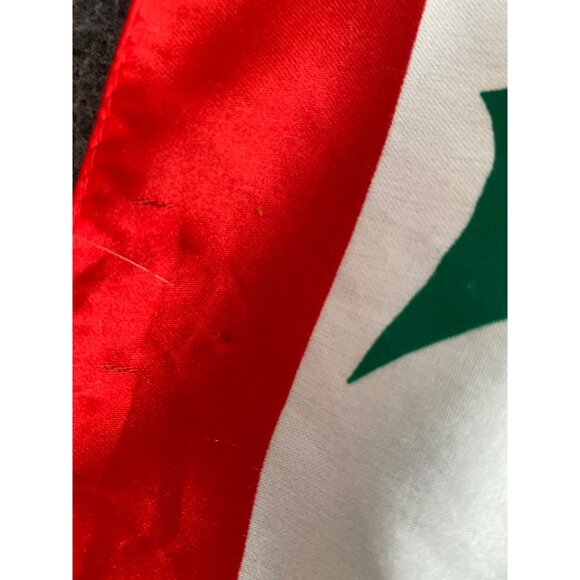 VTG Poinsetta Christmas Holiday Scarf Italy  Art Craft Remnant AS IS - Picture 8 of 12